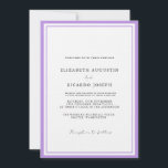Convite Casamento de Lavanda de Script Elegante e Chic<br><div class="desc">Apresentando nosso belo pacote de convites para casamentos de Lavandas,  onde a elegância do eterno encontra charme contemporâneo.</div>