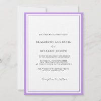 Casamento de Lavanda de Script Elegante e Chic