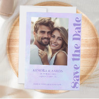 Casamento de Lavanda Mínimo Moderno Salve A Data