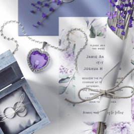 Convite Casamento de lavandas Blooms