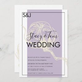 Convite Casamento de Lavandas de algodão botânico