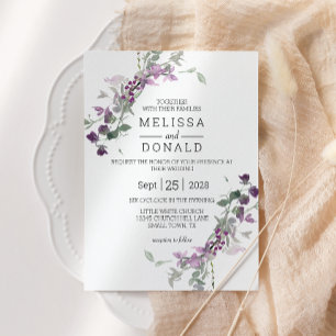 Convite Casamento de Lavandas de flores silvestres
