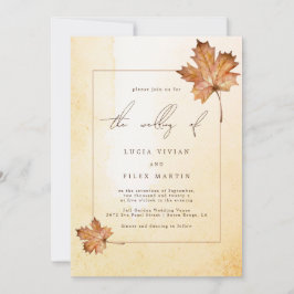 Convite Casamento de Leaf de Maple Autumn