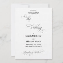 Casamento de Letra de Caligrafia Simples e Elegant