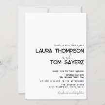 Casamento de Letra Simples à Mão de Tipo Moderno