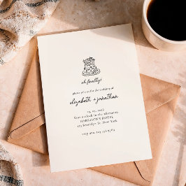 Convite Casamento De Letras Minimalista