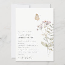 Casamento de Lilac Wildflower Fern Botânico Waterc