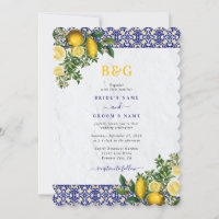 Casamento de limão-Azulejo Amarelo-Branco-Azul do