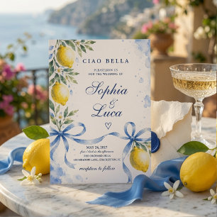 Convite Casamento de Limão Italiano de Luxo]Aquarela