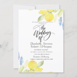 Convite Casamento de Limões de Aquarela