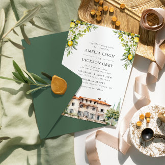Convite Casamento de Limões e Azeitonas em Villa Italiana
