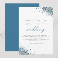 Casamento de Lixo Azul de Peacock Elegante