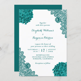 Convite Casamento de Locais Florais com Hydrangea Hydrange