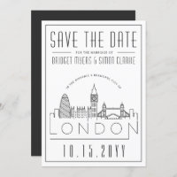Casamento de Londres | Horizonte Estilizado Salvar