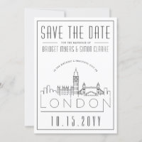 Casamento de Londres | Skyline Estilizado Salvar a