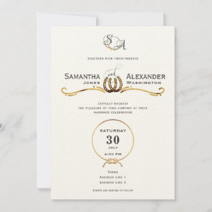 Convite Casamento de Lucky Love Rustic Barn Horsferes