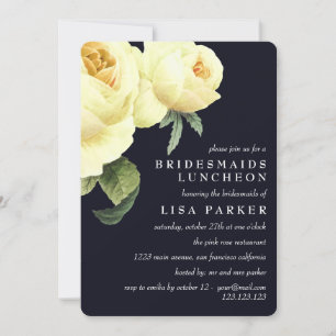 Convite Casamento de Luncheon Rosa Azul de Bridesmaid