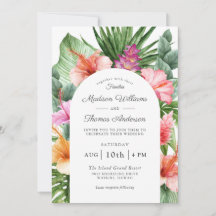 Casamento de Lush Tropical Floral Watercolor