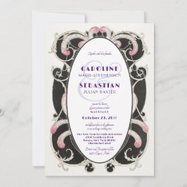 Convite Casamento de Luxe Art Deco Gatsby Fashion Monogram