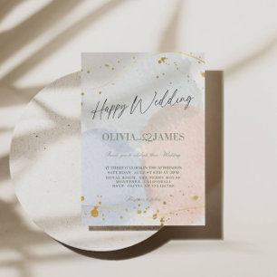 Convite Casamento de luxo botânico - Festa de casamento fe