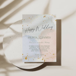 Convite Casamento de luxo botânico - Festa de casamento fe