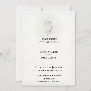 Convite Casamento de Luxo Costeiro Mármore Cavalo-Marinho