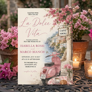 Convite Casamento de Luxo La Dolce Vita na Costa Amalfitan