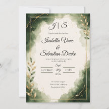 Casamento de Luxo Minimalista Esmeralda Elegante