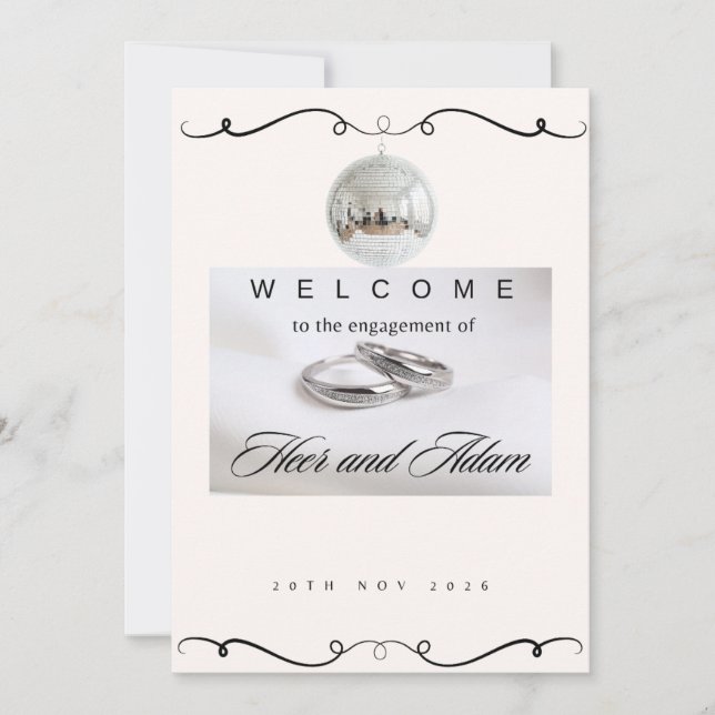 Convite Casamento de Luxo Prata e Diamante (Frente)