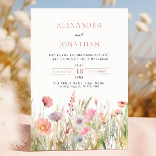 Convite Casamento de Luxury Dusty Pink
