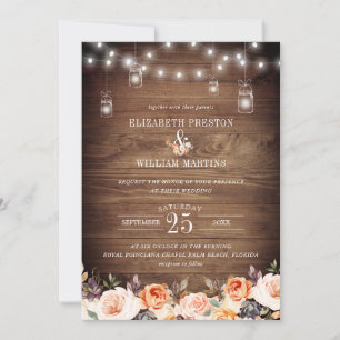 Convite Casamento de Madeira com Casca de Madeira com Russ