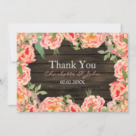 Convite Casamento de Madeira de Peony Barn, País Russo