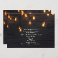 Casamento De Madeira Rústica Com Lâmpadas De Pano