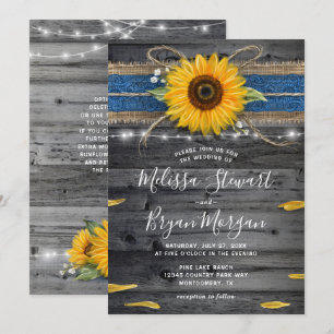 Convite Casamento de Madeira Rústica Rústica com Marinho