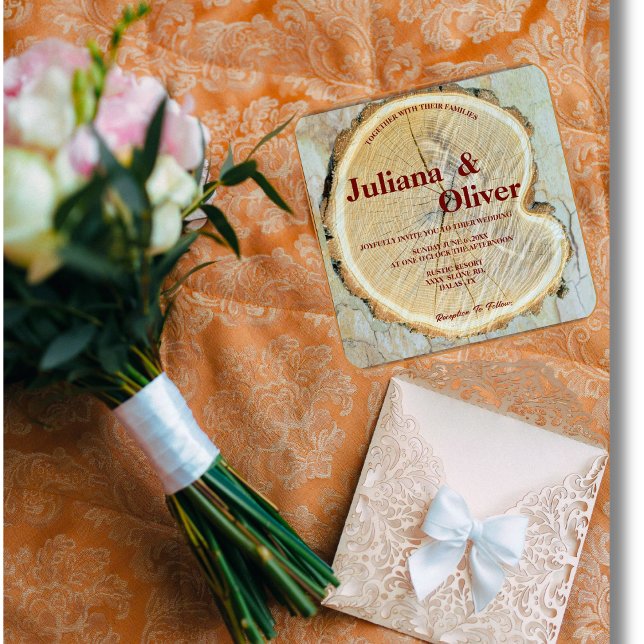 Convite casamento de madeiras (Criador carregado)