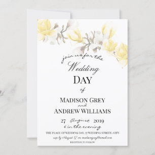Convite Casamento de Magnolia Blossom