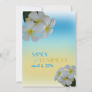 Convite CASAMENTO DE MAL/PRAIA DE PixDezines PLUMERIA/OCEA