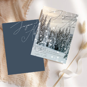 Convite Casamento de Manchas de Neve da Woodland Woodland