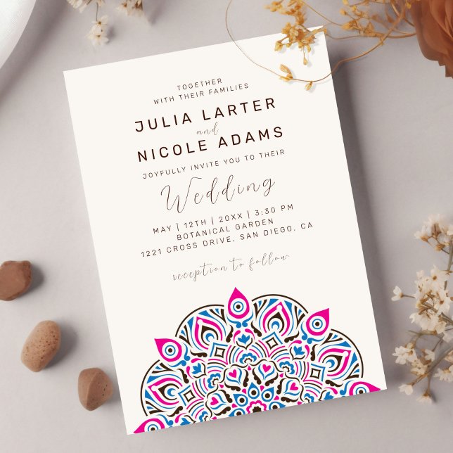 Convite Casamento de Mandala Clássico Oval Variante do Pac (Criador carregado)