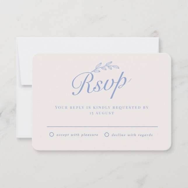 Convite Casamento de Manuscrito de Folha Botânica de Estal (Frente)