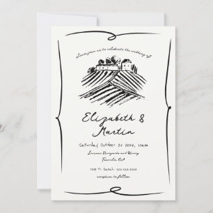 Convite Casamento de Mão Desenhada