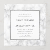 Casamento de Marble Branco Moderno