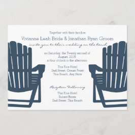 Convite Casamento de Marinho Azul de Praia Adirondack Casa