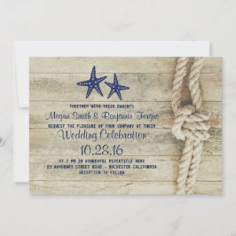 Convite Casamento de Marinho da Rope Náutica Rustic Beach