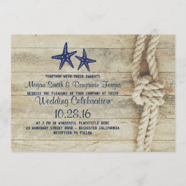 Convite Casamento de Marinho da Rope Náutica Rustic Beach