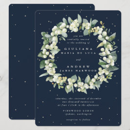 Convite Casamento de Marinho Grande Snowberry+Eucalyptus W