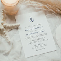 Casamento de Marinho Náutico e Monograma de Âncora