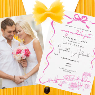 Convite Casamento de Massa de Frango Rosa Ensaio de Casame