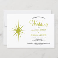 Casamento de Meio século de Starburst Atômico Verd