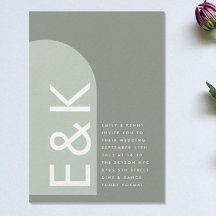 Casamento de Minimalismo Abstrato Japandi Sage Arc